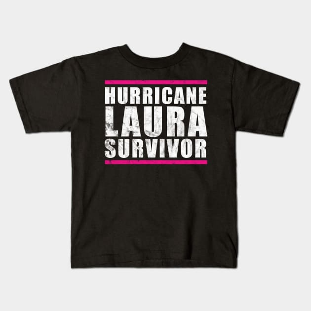 Hurricane Laura Survivor Kids T-Shirt by GiftTrend